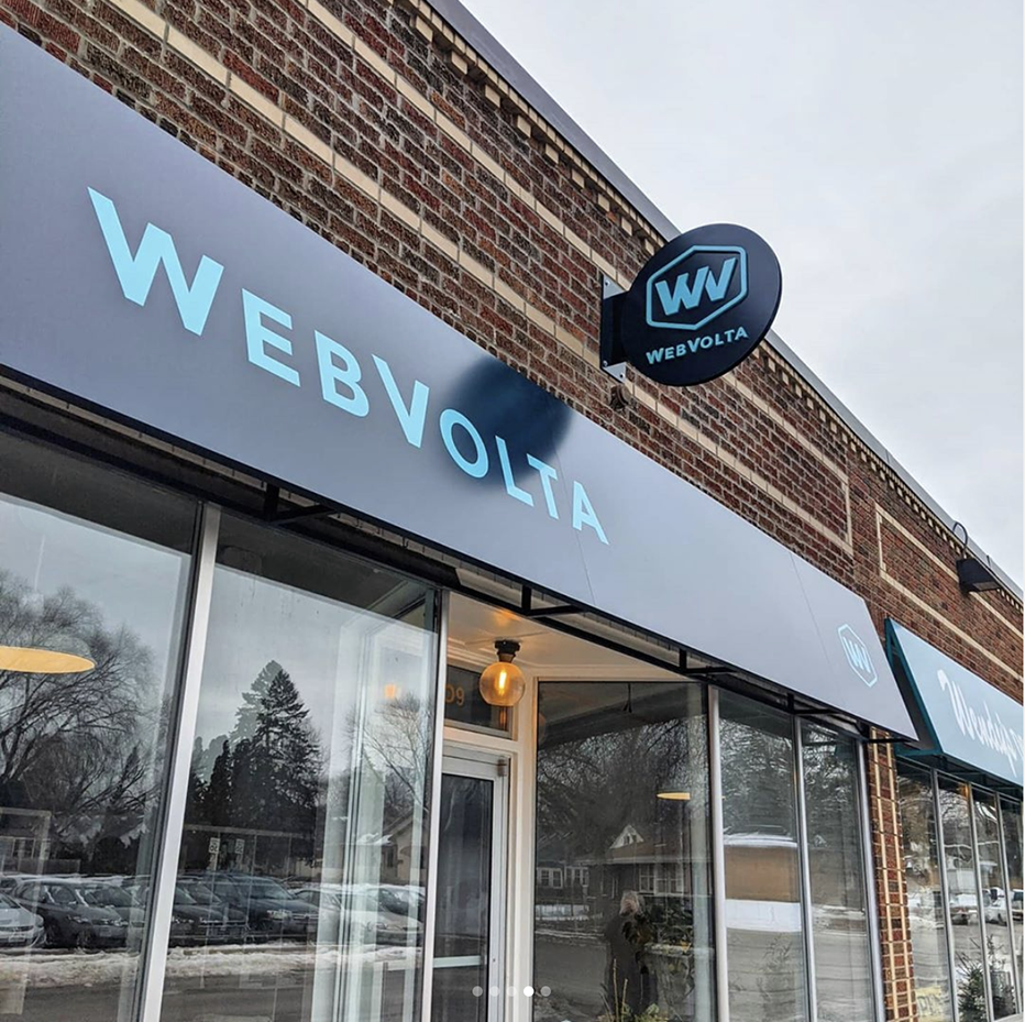 The front of the WebVolta office